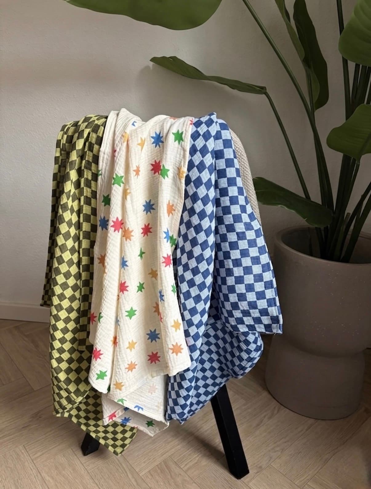 Hydrofiele doek - Groen geblokt