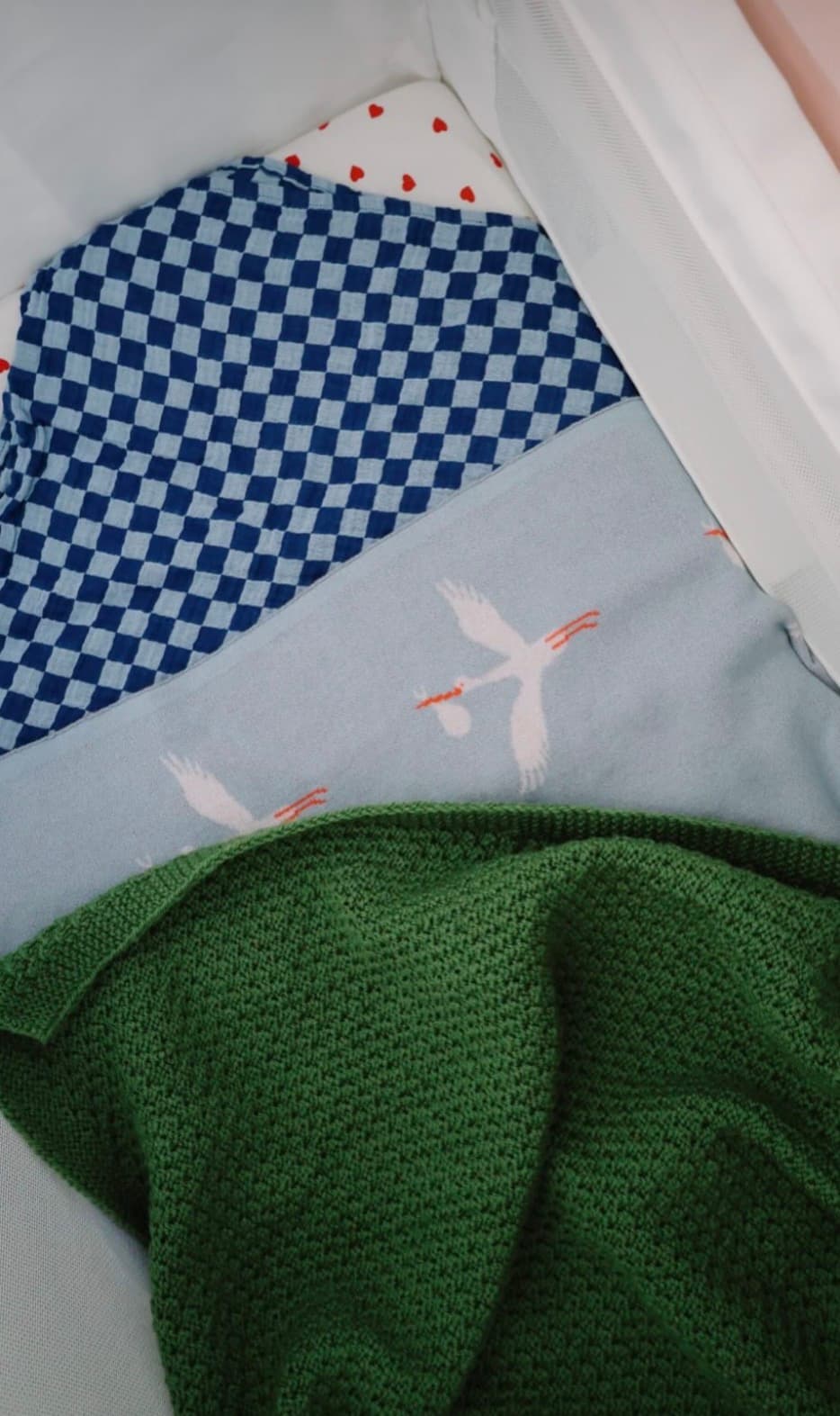 Hydrofiele doek - Blauw geblokt
