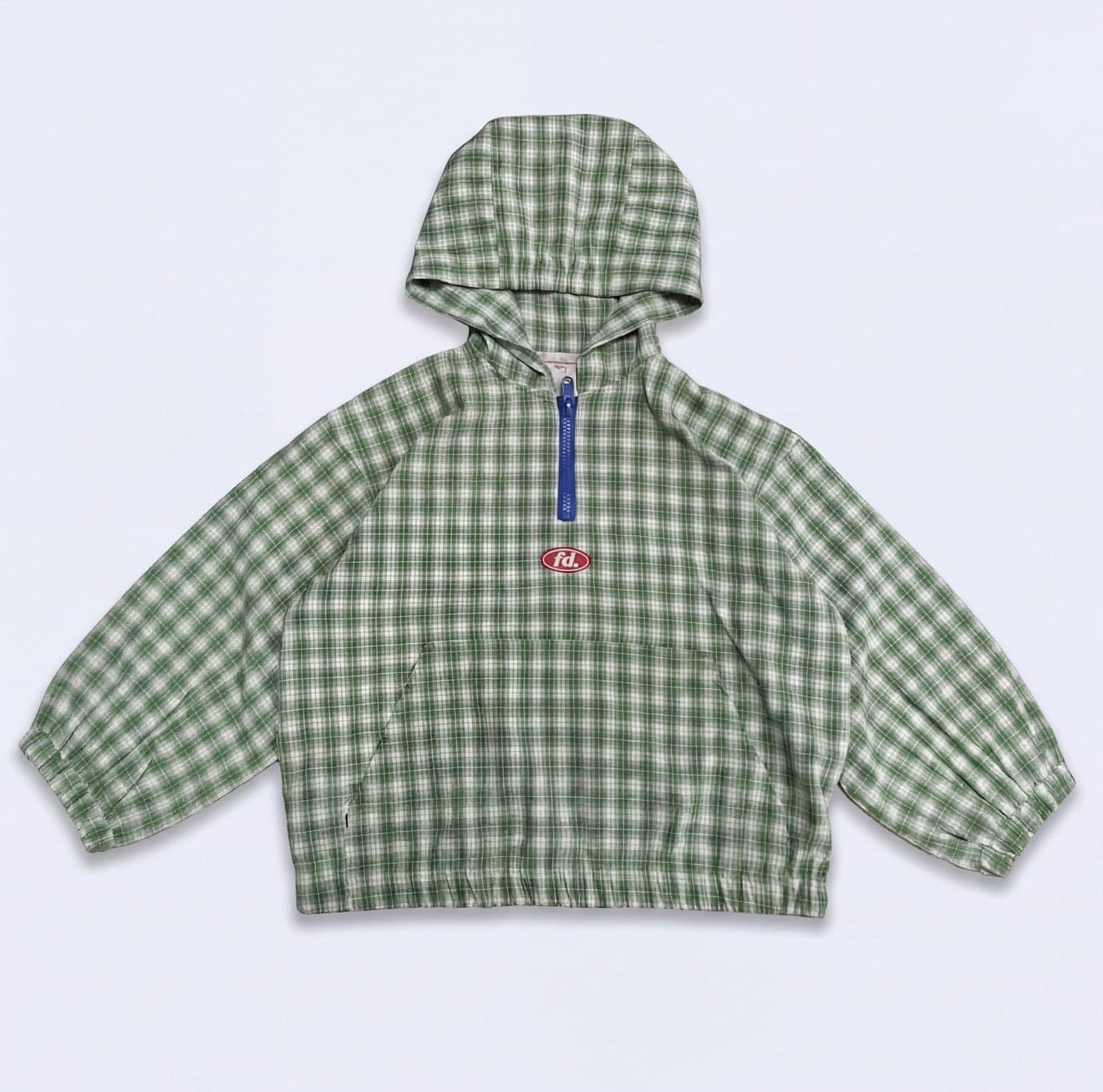 Check 1/4 Zip Jacket Green