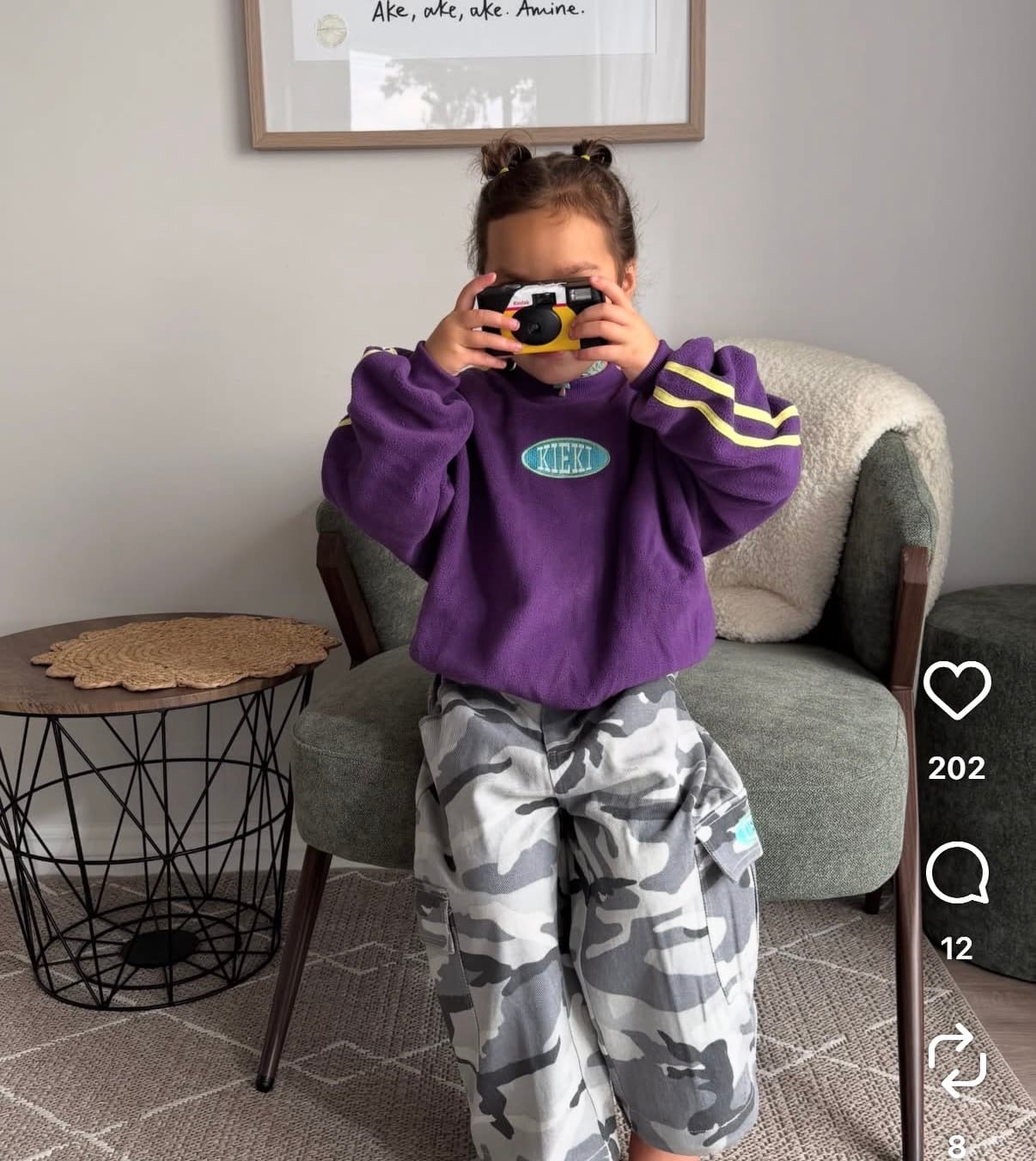 Retro fleece crew purple