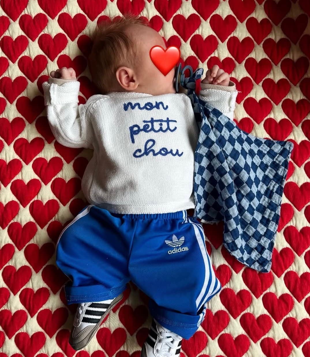 Hydrofiele speen doek - blauw geblokt
